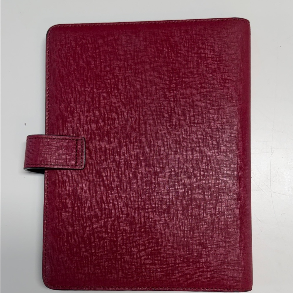 Red Leather Planner/ Notebook Case